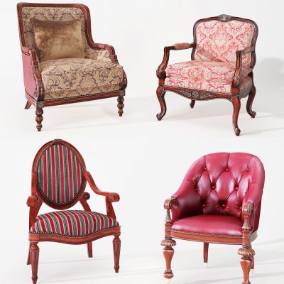 欧式古典单人沙发椅