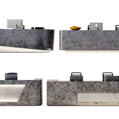 现代大理石办公前台接待台