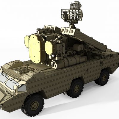 现代军用装备武器导弹雷达车