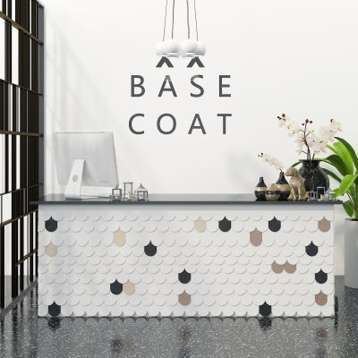 现代简约办公接待台