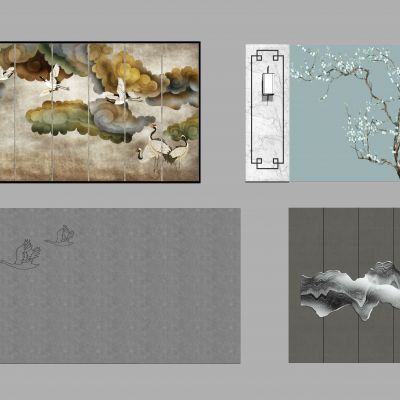 新中式硬包背景墙