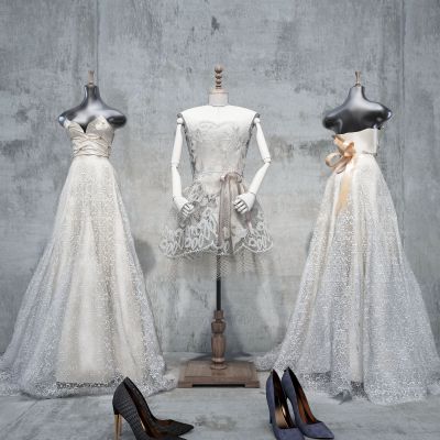 现代婚纱礼服服装模特