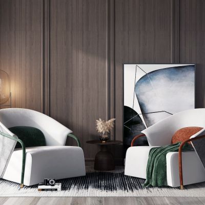 现代单人沙发组合