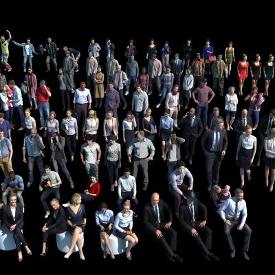 现代人 高精人物 办公人 走动人 坐着人