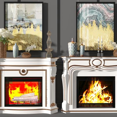 欧式法式壁炉花瓶摆件饰品