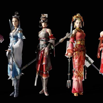 现代游戏人物角色古装美女