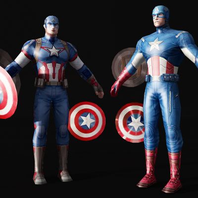 现代游戏人物角色美国队长