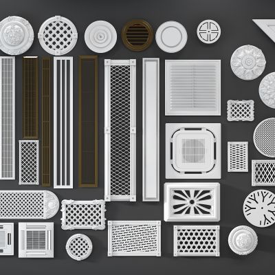 欧式异型圆形长条出风口空调封口