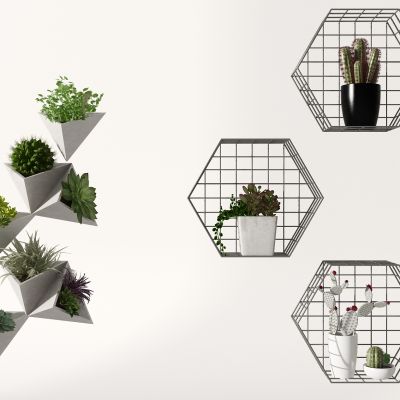 北歐墻飾掛件壁掛植物花盆