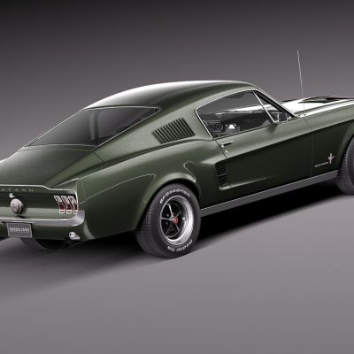 现代福特野马跑车汽车