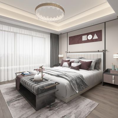 新中式样板间卧室