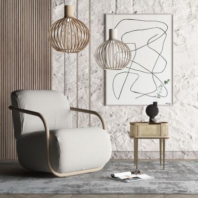 现代单人沙发组合