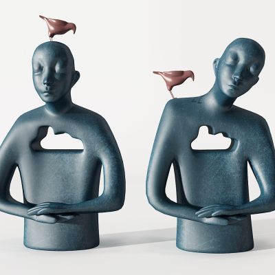 新中式人像雕塑雕像