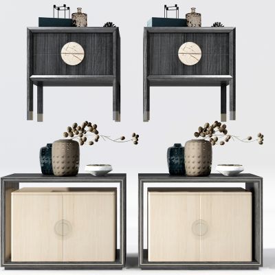 新中式床头柜摆件