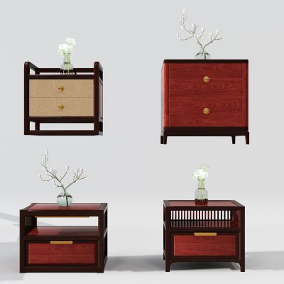 新中式床头柜组合