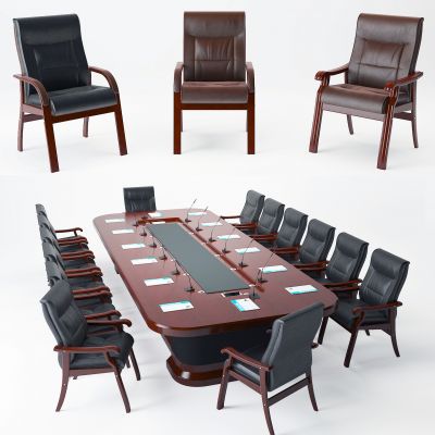 新中式会议室桌椅