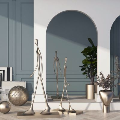 现代金属人物雕塑