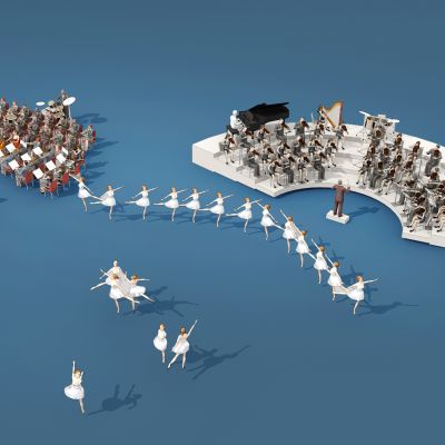 现代剧院人物人群