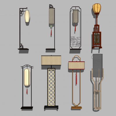 中式台灯 床前灯 落地灯