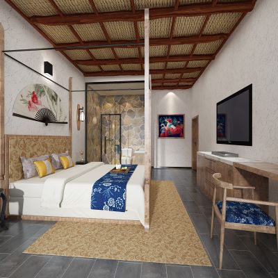 现代乡村民俗民宿客房