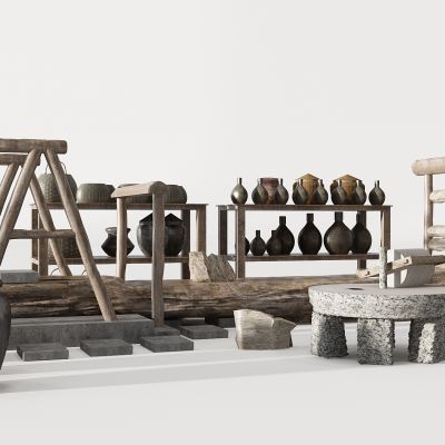 现代乡村民俗农家乐用品组合