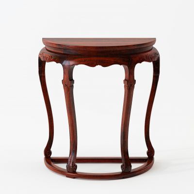 中式古典实木红木家具边几