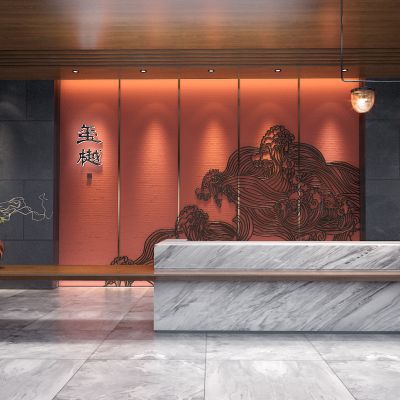 新中式酒店会所服务台