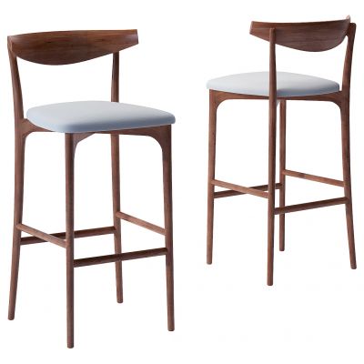 新中式靠背吧椅