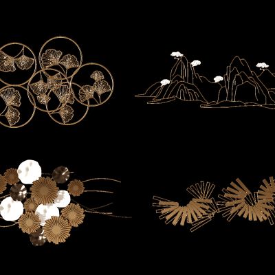 新中式金属墙饰挂饰挂件