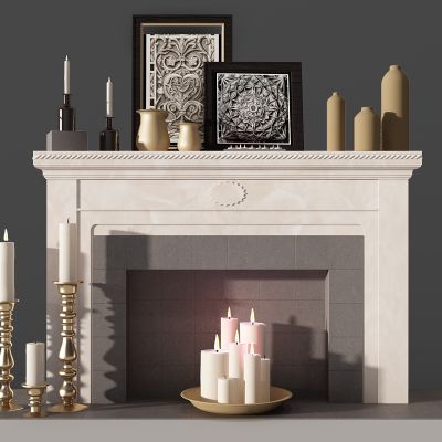 欧式法式壁炉烛台蜡烛