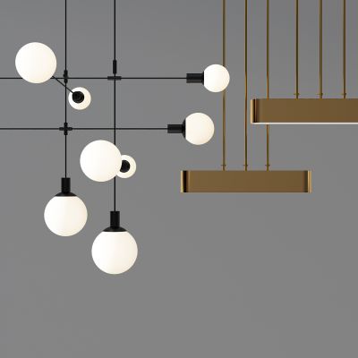 现代球形吊灯组合