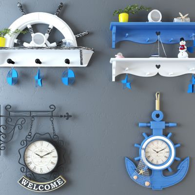 欧式隔板置物架摆件