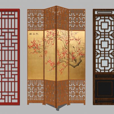 中式屏风 隔断 雕花