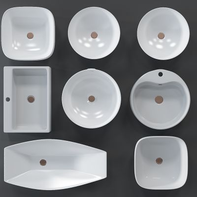 现代洗手台台盆圆形异形台盆台上盆