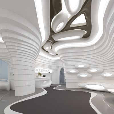 现代异形造型展厅展台