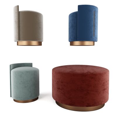 现代单人沙发凳