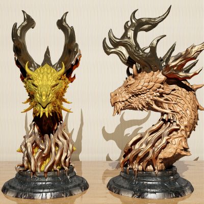 现代H龙头雕塑摆件