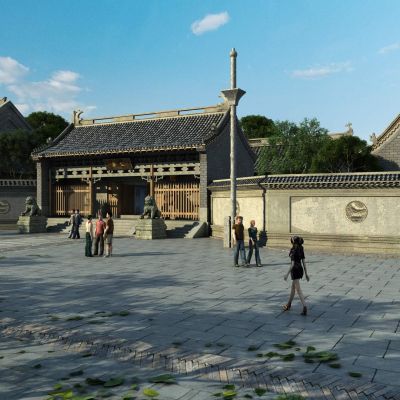 中式古建四合院