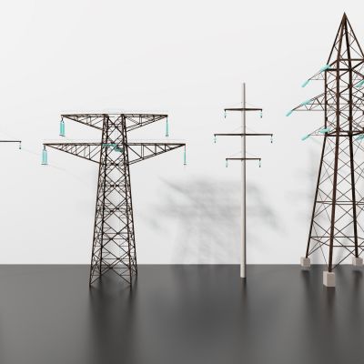 现代户外电线杆信号杆