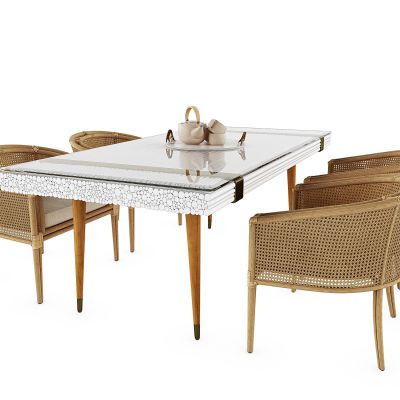 现代户外餐桌椅组合