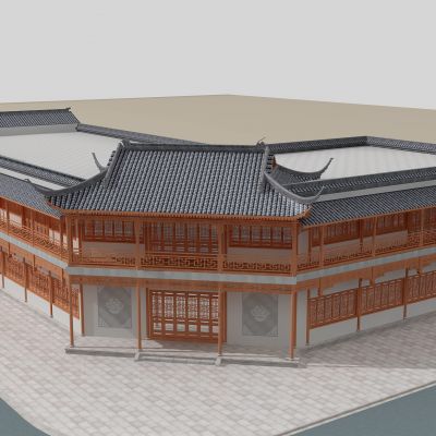 中式古建筑街景