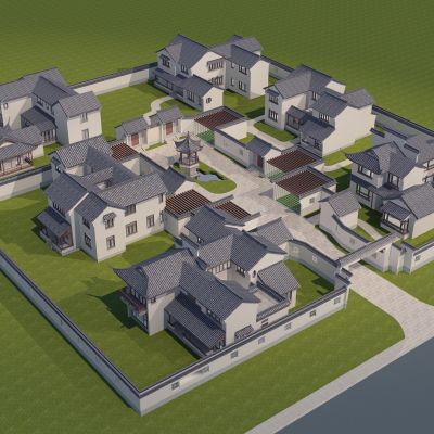 现代古建四合院