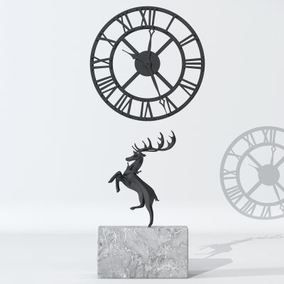 工业风雕塑摆件麋鹿雕塑