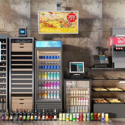 现代超市饮料酒水保温柜