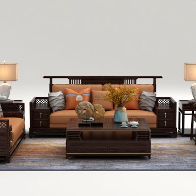 新中式沙发组合