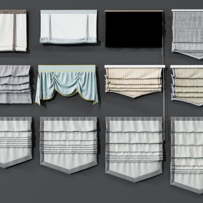 罗马布帘卷帘组合