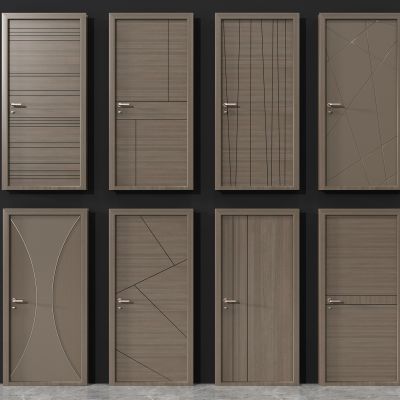 现代实木门组合