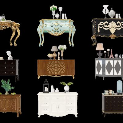 欧式法式雕花玄关柜