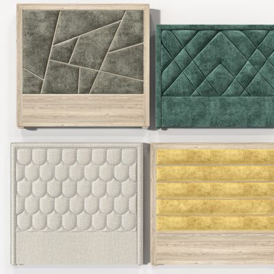 现代皮革软包床头背景