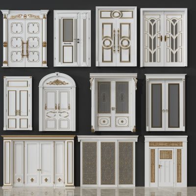 美式法式玻璃木门入户门